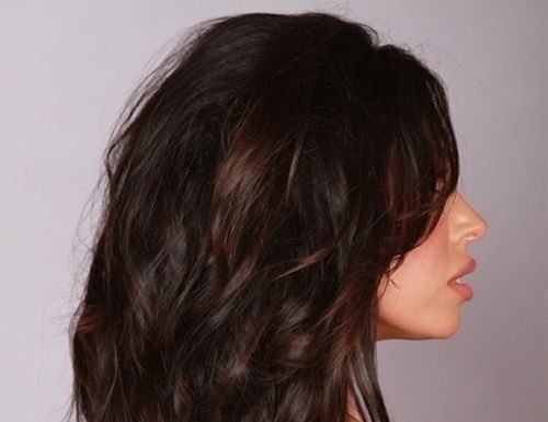 Trendy Hair Style : Long, layered, dark warm brown hair