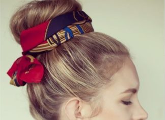 Trendy Hair Style : Mettre un foulard avec un chignon en coiffure