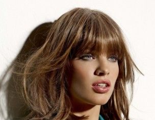 Trendy Hair Style : pretty brown hair and bangs…