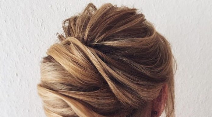 Trendy Hair Style : Pretty chignon hairstyle for long hair – Side-parted,Chignon Wedding Hair. Get i…