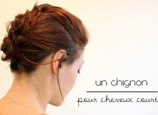 Trendy Hair Style : Tuto coiffure pour cheveux courts : un chignon désordonné // Messy bun…