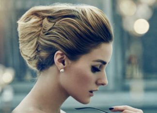 Trendy Hair Style : Who made Olivia Palermo’s black sunglasses and off the shoulder dress?