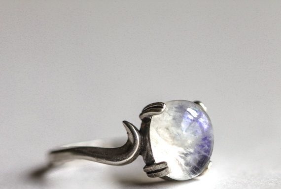 Luxury Jewelry 2017/2018 : Sterling Silver Moonstone Ring by TobesOutpost on Etsy, $55.00…