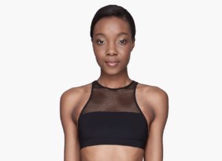 Best Swimsuits 2017/2018 : T By Alexander Wang Mesh Combo Crewneck Racerback Swim Top