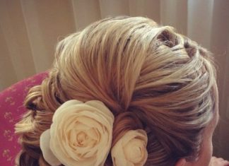 Wedding Hair With Flowers & jewels : Featured Hairstyle: tonyastylist (Tonya Pushkareva) instagram.com/tonyastylist; …