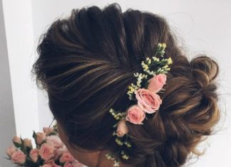 Wedding Hair With Flowers & jewels : …