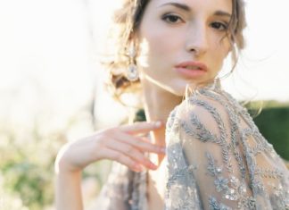 Beautiful Brand Wedding Dresses : Blue embellished wedding dress: Photography: O’Malley Photographers – omalleypho…