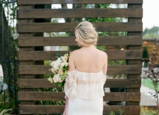 Beautiful Brand Wedding Dresses : Boho chic off-the-shoulder wedding dress: Photography: Dana Fernandez – www.dana…