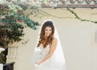 Beautiful Brand Wedding Dresses : Elegant Monique Lhuiller wedding dress | Photography: Merari…