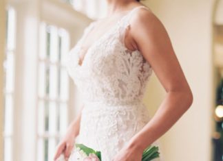 Beautiful Brand Wedding Dresses : Embroidered wedding dress | Photography: Michael and Carina…