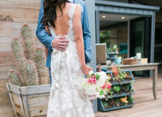 Beautiful Brand Wedding Dresses : Lace Essense of Australia wedding dress | Photography: Leah Vis…