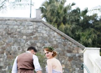 Beautiful Brand Wedding Dresses : Lilac ruffled wedding dress: Photography: Alea Lovely – www.alealovely.com/…