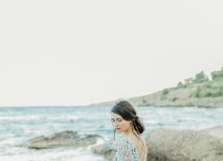 Beautiful Brand Wedding Dresses : Something blue elegant wedding dress: Photography: Anna Roussos – www.annarousso…