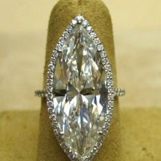 Diamond Rings : 00364 Ring 10ct MQ HPHT