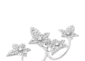 Diamond Rings : Boucheron Nature Triomphante Lierre de Paris double diamond ring. Discover the d…