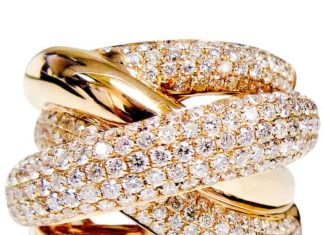 Diamond Rings : Criss Cross Diamond Ring | 1stdibs.com