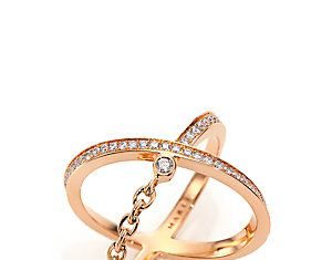 Diamond Rings : enabled: true
label: Marli
-Ransom Diamond & 18K Rose Gold Crisscross Ring