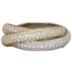 Diamond Rings : Jewelry and a toy! Love it! K. Cartier Trinity Classic Diamond Three Color Gold …