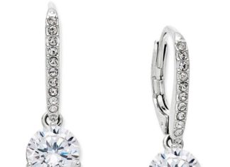 Diamond Rings : Macy’s – Eliot Danori Silver-Tone Crystal Double Drop Earrings