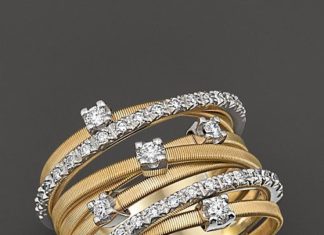 Diamond Rings : Marco Bicego 18K Yellow Gold Goa Seven Row Ring with Diamonds | Bloomingdale’s