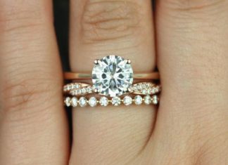 Diamond Rings : Skinny Flora 8mmTwyla & Petite Bubble Breathe 14kt by RosadosBox