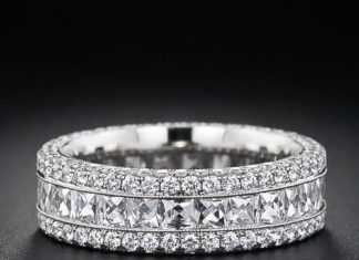Diamond Rings : Twitter / itsdreamwedding: French-Cut Wide Diamond Band …