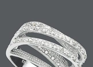 Diamond Rings : Victoria Townsend Diamond Ring, Sterling Silver Diamond Multi Row (1/2 ct. t.w.)…