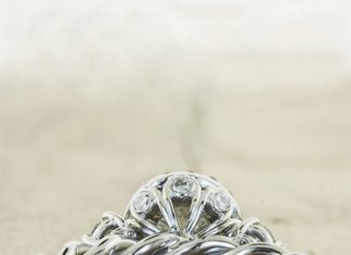 Engagement Rings & Wedding Rings : Back view of "Keren" engagement ring…