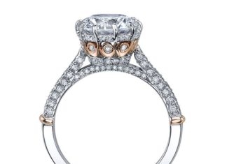 Engagement Rings & Wedding Rings : Another view of Platinum & Rose Gold Tango Di Amore…
