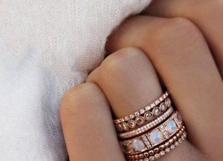 Engagement Rings & Wedding Rings : 6 diamond and gold stacks by Luna Skye…
