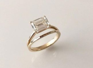 Engagement Rings & Wedding Rings : Custom Emerald Cut Diamond Ring…