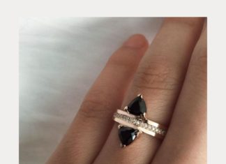 Engagement Rings & Wedding Rings : Custom Highland Stack featuring Black Diamonds….