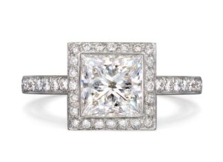 Engagement Rings & Wedding Rings : Entre Nous U Engagement Ring in platinum with 1.5 carat center diamond and .33 c…