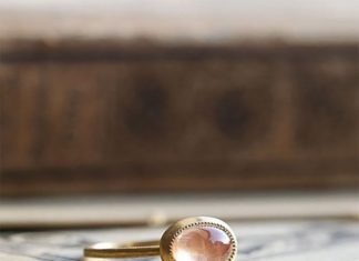 Engagement Rings & Wedding Rings : Gorgeous Oregon sunstone set in recycled yellow gold….