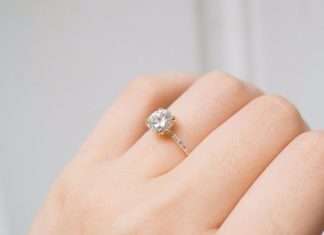 Engagement Rings & Wedding Rings : Moissanite Solitaire in 14k recycled white gold….