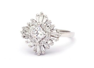 Engagement Rings & Wedding Rings : Original Gatsy with princess cut center stone…