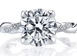 Engagement Rings & Wedding Rings : Platinum Alternating Infinity Ring…