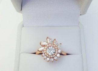 Engagement Rings & Wedding Rings : The Leda ~ The center stone is framed by an elegant halo. Outside the halo, rou…