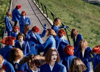 Fashion Editorial : “Cut, Copy”Kris Grikaite, Julia van Os and Katie Moore by Steven…