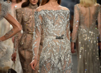 Fashion : GOLD + feathered. ZIAD NAKAD couture. “THE SNOW CRYSTAL FOREST”…