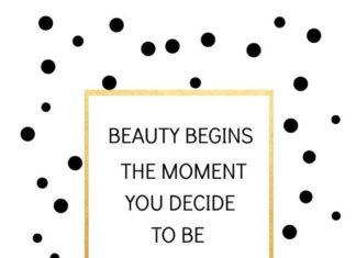 Fashion Quotes : Printable Art, Inspirational Print, Beauty Begins, Chanel Quote, Typography Quote, Home Decor, Motivational Poster, Wall Art