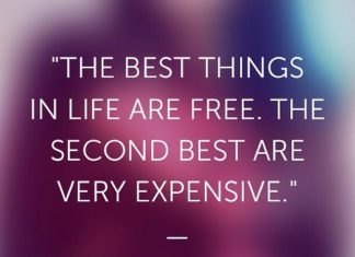 Fashion Quotes : "The best things in life are free, the second best are very expensive."…