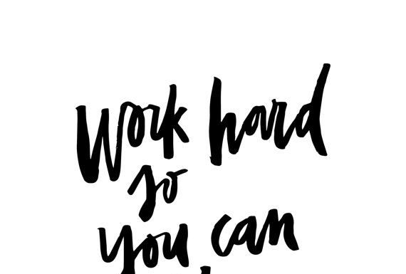 Fashion Quotes : Work Hard So You Can Shop Harder Handwritten Handlettered Calligraphic Black White Funny Quote Poster Prints Printable Wall Decor Art