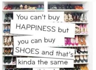 Fashion Quotes : “You Can’t Buy Happiness…” Shoes #Quote…