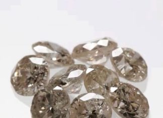 Loose Diamond : 0.10 ctw Round Cut Champagne I2 1.44 mm Size earth mine Matching Diamonds Lot…