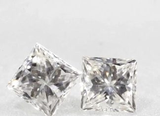 Loose Diamond : 0.125 ct J Color VS2 Clarity 2.73×2.66×1.98mm Loose Princess Cut Natural Diamond…