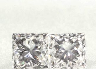Loose Diamond : 0.16 ct G Color VVS1 Clarity 3.03×2.93×2.09mm Loose Princess Cut Natural Diamond…