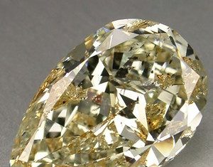 Loose Diamond : Sparkling Light Yellow Pear Loose Diamond…
