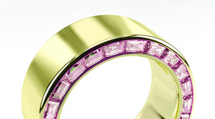 Luxury Jewelry 2017/2018 : Arclight ring in 18ct yellow gold with pink diamonds from www.Armoura.com…