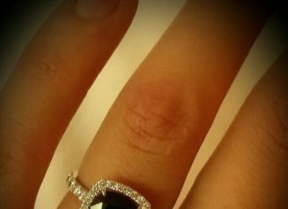 Luxury Jewelry 2017/2018 : Black saphire cushion cut diamond halo engagement ring! Im the luckiest girl eve…
